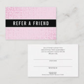 Stylische Imitate Pink Sequin Salon Referenz Kunde Visitenkarte (Vorne/Hinten)