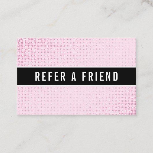 Stylische Imitate Pink Sequin Salon Referenz Kunde Visitenkarte (Vorderseite)