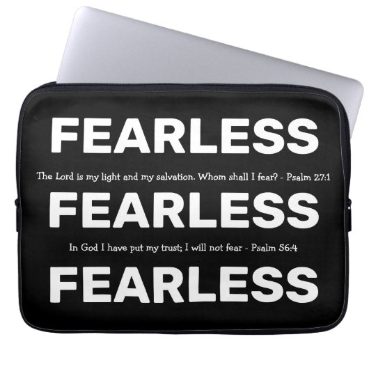 Stylische, individuell anpassbare Christliche FEAR Laptopschutzhülle (Vorderseite)