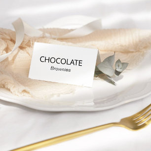 Stylische Kalligrafie-Buffet-Speisenlabels Tisch Platzkarte