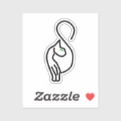 Stylische Kitty Cat Kontur Aufkleber (Blatt)
