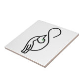 Stylische Kitty Cat Kontur Fliese (Seite)