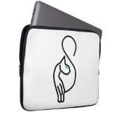 Stylische Kitty Cat Kontur Laptopschutzhülle (Vorne Rechts)