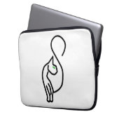 Stylische Kitty Cat Kontur Laptopschutzhülle (Vorderseite Links)