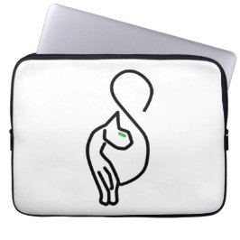 Stylische Kitty Cat Kontur Laptopschutzhülle