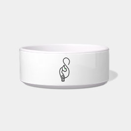 Stylische Kitty Cat Kontur Napf