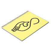 Stylische Kitty Cat Kontur Notizblock (Linke Seite)