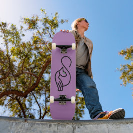 Stylische Kitty Cat Kontur Skateboard