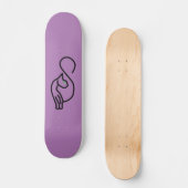 Stylische Kitty Cat Kontur Skateboard (Vorderseite)