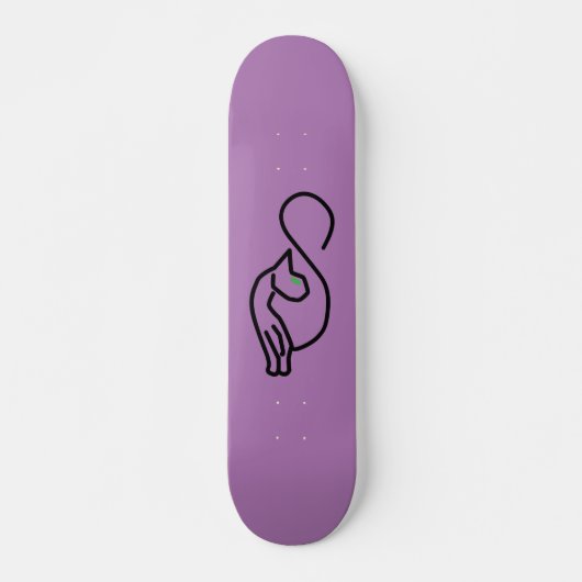 Stylische Kitty Cat Kontur Skateboard (Vorne)