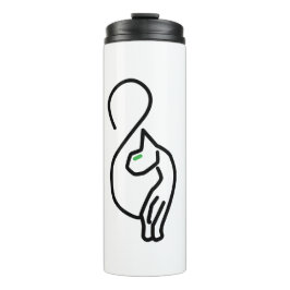 Stylische Kitty Cat Kontur Thermosbecher