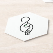 Stylische Kitty Cat Kontur Untersetzer (angewinkelt)