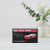 Stylische Klasse Luxus Red Car Service Uber QR Cod Visitenkarte (Stehend Vorderseite)