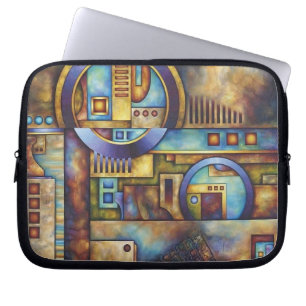 Stylische Laptop-Hülle mit modernem Uhren-Design – Laptopschutzhülle