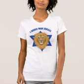 Stylische Lion of Judah und Star I stehen mit Isra T-Shirt (Vorderseite)