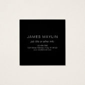 Stylische Maskuline Dunkelgrau Name & Monogramm (Rückseite)