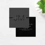 Stylische Maskuline Dunkelgrau Name & Monogramm (Schreibtisch)