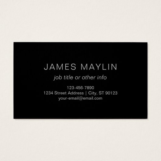 Stylische Maskuline Dunkelgrau Name & Monogramm (Rückseite)