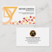 Stylische Mathematik Symbole Motif Mathematik Tuto Visitenkarte (Vorne/Hinten)