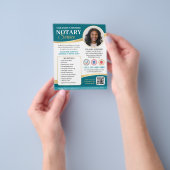 Stylische Mobile Notary Public QR Code Aquamarin b Flyer (Gruppe)
