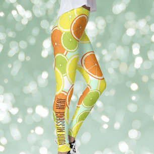 Stylische moderne farbenfrohe Zitrusfruchtscheiben Leggings