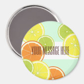 Stylische moderne farbenfrohe Zitrusfruchtscheiben Magnet (Vorderseite/Rückseite)