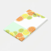 Stylische moderne farbenfrohe Zitrusfruchtscheiben Post-it Klebezettel (angewinkelt)