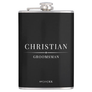Stylische moderne Geschenke für Trauzeugen einfach Flachmann