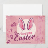 Stylische moderne Hasenohren Ostern Feiertagskarte (Vorne/Hinten)