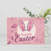 Stylische moderne Hasenohren Ostern Feiertagskarte (Stehend Vorderseite)
