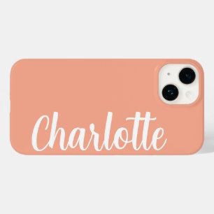 Stylische, moderne minimale Pfirsichfarbe Case-Mate iPhone 14 Hülle