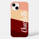 Stylische, moderne minimale Rot-Farbe Case-Mate iPhone Hülle (Rückseite)