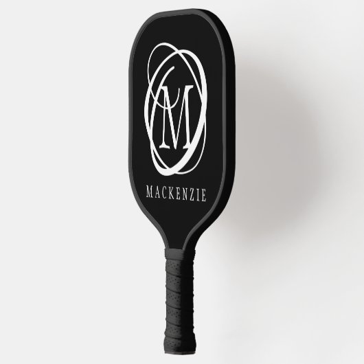 Stylische, moderne Monogram-Bezeichnung - benutzer Pickleball Schläger (Links)