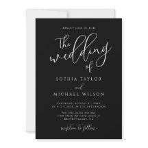 Stylische moderne Schrift Schwarz-Weiß-Hochzeit
