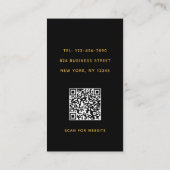 Stylische moderne Script Foto QR Code Fotografie Visitenkarte (Rückseite)