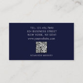 Stylische moderne Script Foto QR Code Fotografie Visitenkarte (Rückseite)