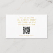 Stylische moderne Script Foto QR Code Fotografie Visitenkarte (Rückseite)