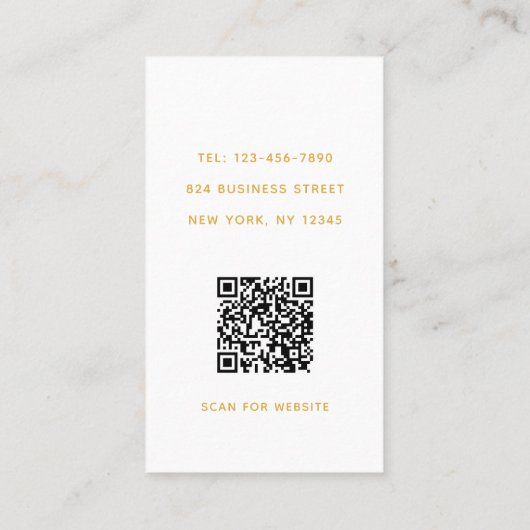 Stylische moderne Script Foto QR Code Fotografie Visitenkarte (Rückseite)