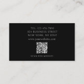 Stylische moderne Script Foto QR Code Fotografie Visitenkarte (Rückseite)