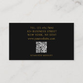 Stylische moderne Script Foto QR Code Fotografie Visitenkarte (Rückseite)