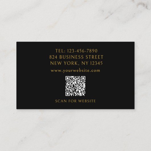 Stylische moderne Script Foto QR Code Fotografie Visitenkarte (Rückseite)