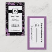 Stylische Monogramm-Visitenkarten Terminkarte (Vorne/Hinten)