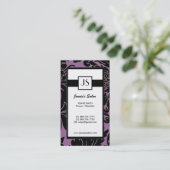 Stylische Monogramm-Visitenkarten Terminkarte (Stehend Vorderseite)