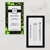 Stylische Monogramm-Visitenkarten Terminkarte (Vorne/Hinten)