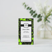 Stylische Monogramm-Visitenkarten Terminkarte (Stehend Vorderseite)