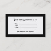 Stylische Monogramm-Visitenkarten Terminkarte (Rückseite)