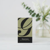 Stylische Monogramm-Visitenkarten Visitenkarte (Stehend Vorderseite)
