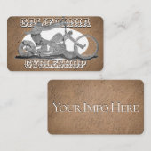 Stylische Motorrad-Visitenkarte Visitenkarte (Vorne/Hinten)