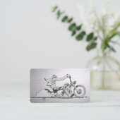 Stylische Motorrad-Visitenkarte Visitenkarte (Stehend Vorderseite)