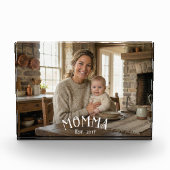 Stylische Mutter Est. Jahr Erste-Mutter-Foto Fotoblock (Vorderseite)